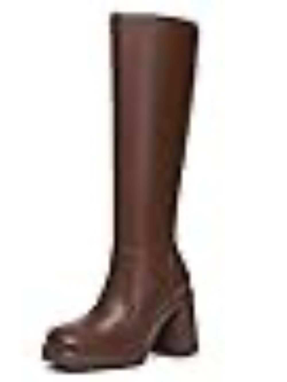 Brown Boots Women Knee High Platform Boots Waterproof Chunky ex 9